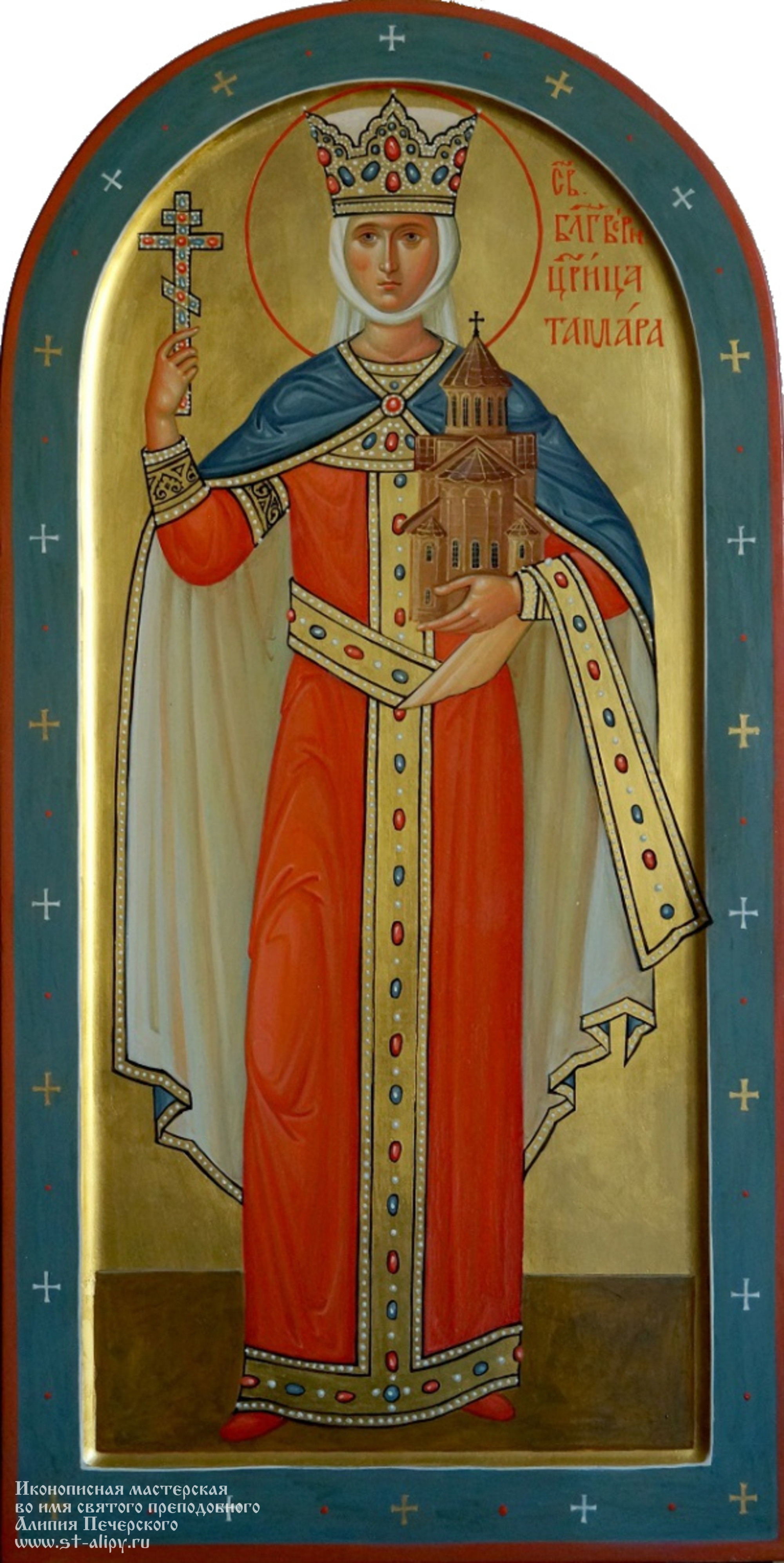 Святая благоверная царица Тамара Великая – заказать икону в иконописной  мастерской в Москве