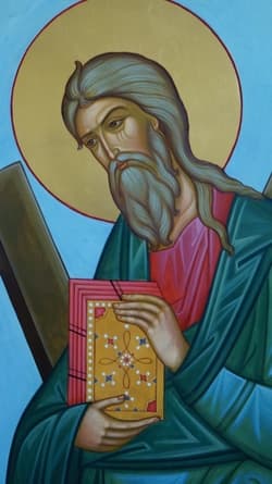 Икона святого апостола Андрея Первозванного (фрагмент)