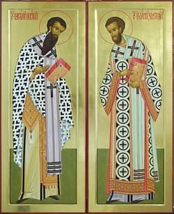 Святитель Василий Великий, архиепископ Кесарии Капподакийской. Вселенский учитель,Святитель  Иоанн Златоуст