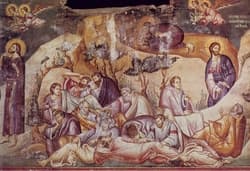 Образец - фреска эпохи Палеологовского возрождения (македонская школа, XIII век))